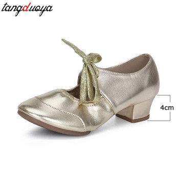 професионални танцови обувки за възрастни дамски бални латино танцови обувки на висок ток дамски обувки с квадратен ток buty damskie
