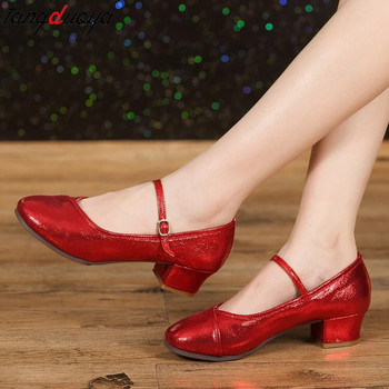 салса танцови обувки дамски танго бални обувки за латино танци момичета летни обувки дамски висок ток квадратни dames schoenen 34-41