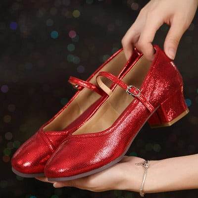 Dámske tanečné topánky na salsu a tango, spoločenské topánky na latinskoamerické tance, dievčenské letné topánky, dámske topánky na vysokom podpätku, štvorcové, veľkosť 34-41