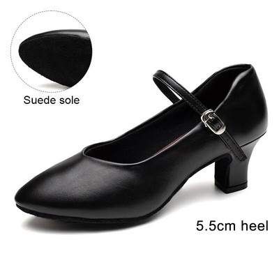 Naiste jalatsid tantsimiseks Ladina Moodsad tüdrukud Naiste Samba Rumba Ballroom Modern Tango Performance Kingad Keskmise kontsaga kummist/seemisnahast