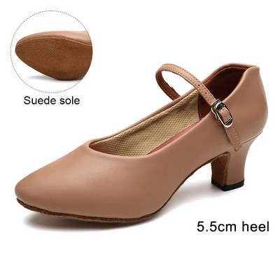 Naiste jalatsid tantsimiseks Ladina Moodsad tüdrukud Naiste Samba Rumba Ballroom Modern Tango Performance Kingad Keskmise kontsaga kummist/seemisnahast