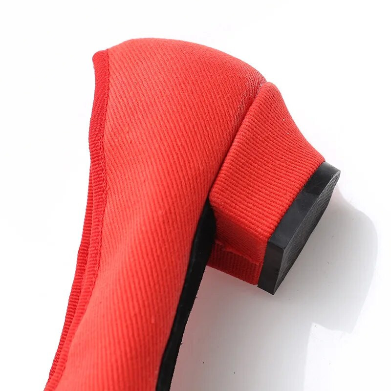 Uued õpetaja tantsukingad Lõuend Nahast balletikingad Ruudukujulised madala kontsaga tantsukingad Must/punane tüdrukute naistekingad Õpetamispraktika