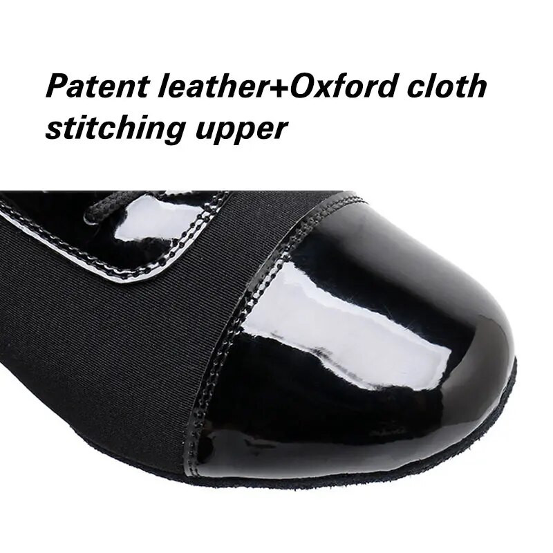 Meeste laste ladina-salsa tantsujalatsid Täiskasvanute laste jazz-tango-tantsukingad Mustad Spliced poiste peotantsujalatsid Suurus 26-45