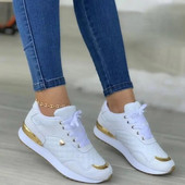 Pantofi pentru femei Pantofi cu șireturi pentru femei, pantofi pentru alergare în aer liber, pantofi de mers, confortabili, respirabili, încălțăminte pentru femei de mărime mare, zapatos mujer