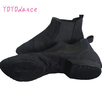 Нови черни високи обувки за джаз танци за възрастни Comtable Еластични дамски обувки Велурени плоски обувки Дамски платнени дамски маратонки