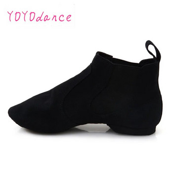 Нови черни високи обувки за джаз танци за възрастни Comtable Еластични дамски обувки Велурени плоски обувки Дамски платнени дамски маратонки