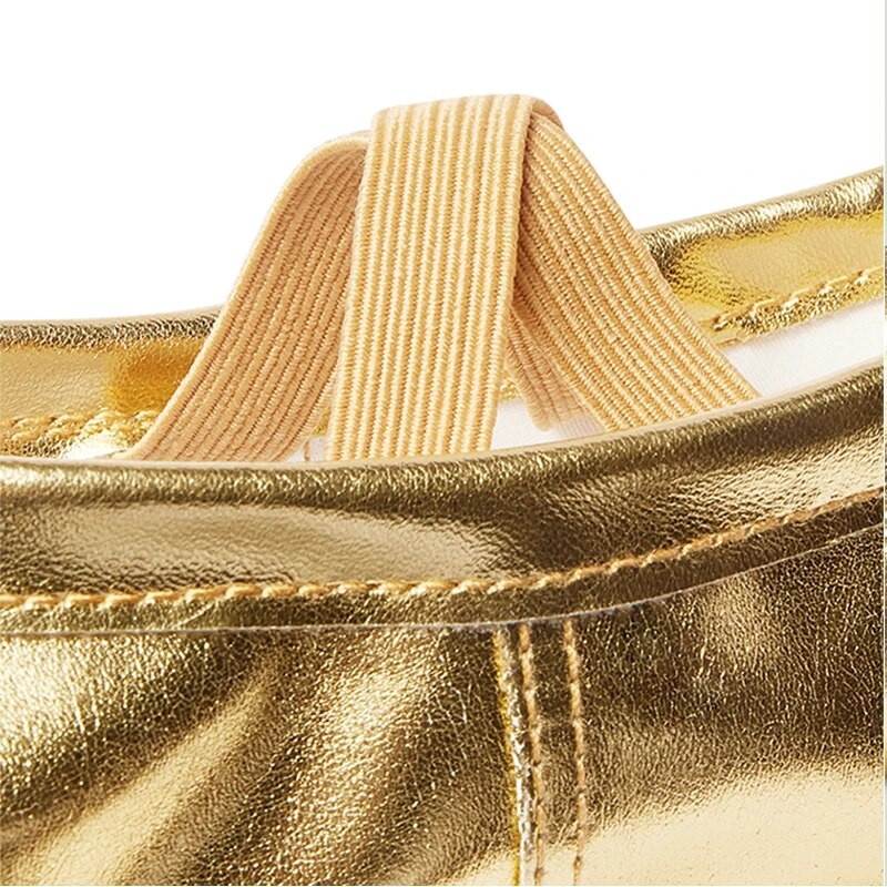 Glod Silvery PU plokščias jogos mokytojas gimnastikos baleto šokių batai vaikams baletas mergaitėms moterims