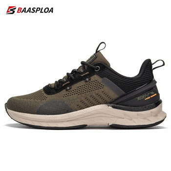 Baasploa 2023 New Men Fashion Sneakers Breathable Casual Παπούτσια για τρέξιμο Αντιολισθητικά πλεκτά παπούτσια για περπάτημα που απορροφούν τους κραδασμούς