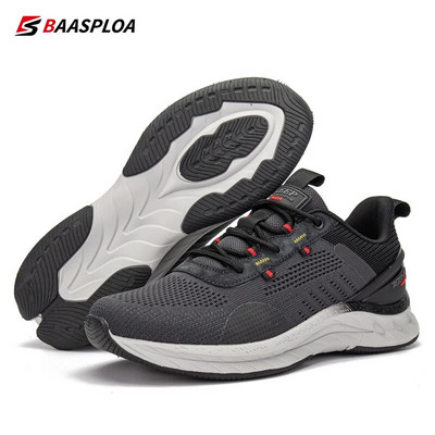 Baasploa 2023 Нови мъжки модни маратонки Дишащи ежедневни маратонки Противохлъзгащи се ударопоглъщащи плетени обувки за ходене