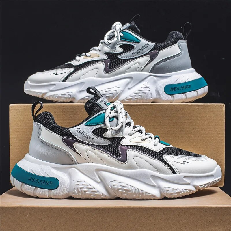 Mugavad meeste moejalatsid Originaalne sportlik jooksmine õues sörkimine Sport võrgust hingavad jalatsid õpilaste värvide kokkusobivus