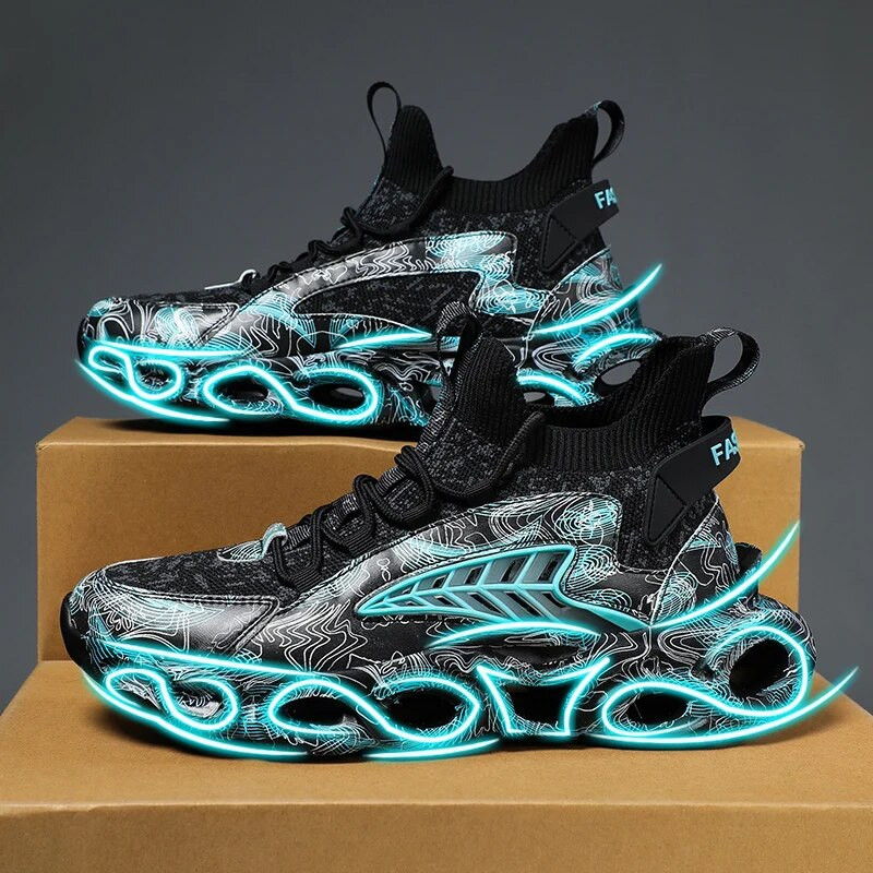 Νέα ανδρικά εξαιρετικά ελαφριά παπούτσια για τρέξιμο Μόδα Unisex Αθλητικά Παπούτσια Μεγάλου Μεγέθους Χοντρό γυναικεία λεπίδα Σόλα Παπούτσια Τζόκινγκ Ζευγάρι Zapatos