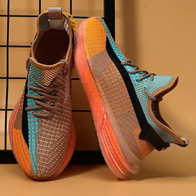 Нови мъжки маратонки за атлетично обучение Спортни обувки за открито, неплъзгащи се, устойчиви на износване маратонки за мъже