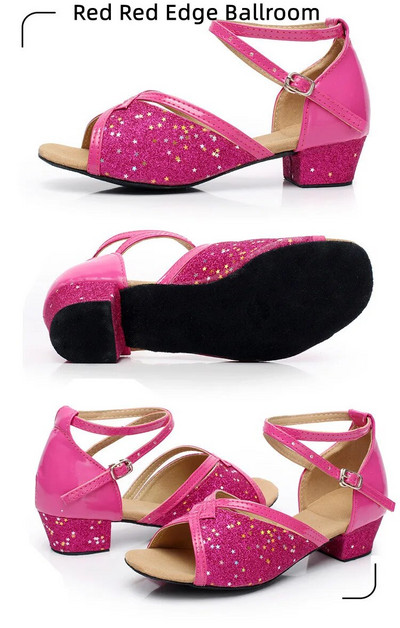 Παιδικά παπούτσια χορού για χορό Γυναίκα Παιδικά λάτιν μοντέρνα χορευτικά παπούτσια για κορίτσια Παπούτσια πρακτικής Salsa Tango σανδάλια 3,5 εκ. Χαμηλό τακούνι