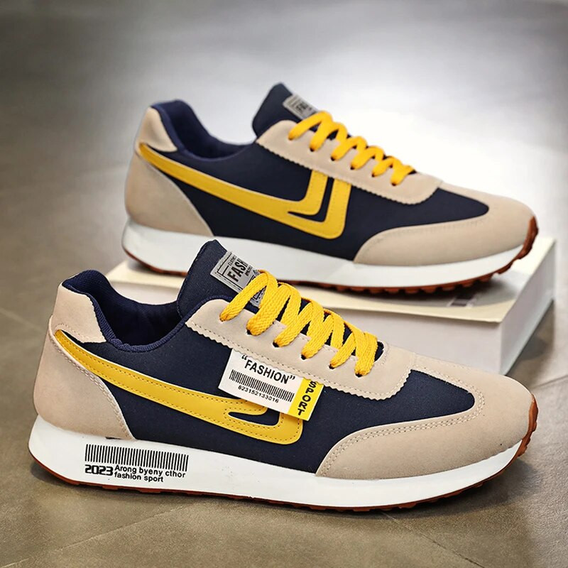 Muške kauzalne lagane modne tenisice Muška jesen 2023. Nove ravne cipele na vezanje za van, mrežaste prozračne ležerne cipele Zapatillas De Hombre