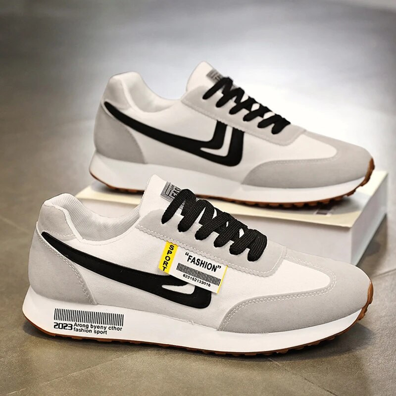 Muške kauzalne lagane modne tenisice Muška jesen 2023. Nove ravne cipele na vezanje za van, mrežaste prozračne ležerne cipele Zapatillas De Hombre