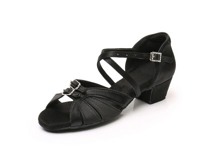 Bērnu deju apavi Tango Moderni deju priekšnesumu apavi meitenēm Sieviešu balles tango Džeza sandales zempapēžu kurpes Factory Direct C323