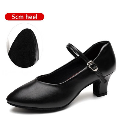 Tantsukingad Naiste ladina kingad naistele, naistele, moodsad tantsukingad, mustad PU suletud varbaga tantsusaali tango kingad