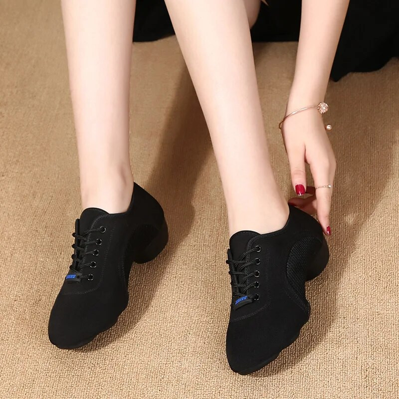 Mustad Professionaalsed Salsa Tantsukingad Meeste Naiste Standard Ballroom Tango Latin Teacher Tantsukingad Canvas Jazz Tossud