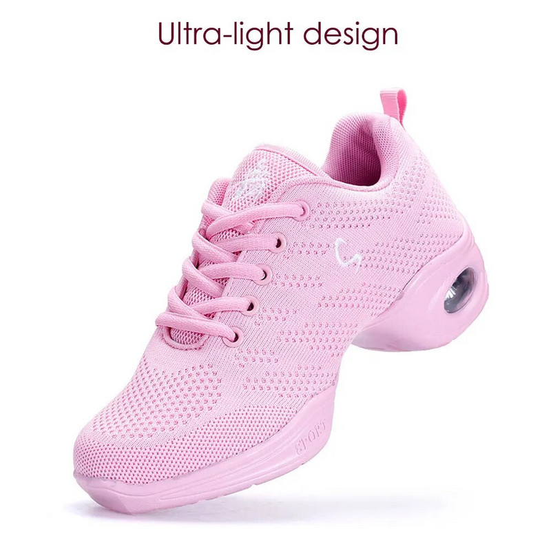 Γυναικεία αθλητικά παπούτσια τζαζ χορού Γυναικεία παπούτσια μοντέρνου χορού Αναπνεύσιμο πλέγμα Γυναικεία παπούτσια χορού χιπ χοπ Γυναικεία αθλητικά παπούτσια χορού γυμναστικής