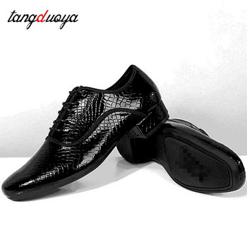 Ολοκαίνουργια λάτιν παπούτσια χορού ανδρικά μοντέρνα παπούτσια χορού Tango Man Μαύρο χρώμα Παπούτσια δασκάλου Salsa Practice