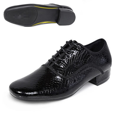 Ολοκαίνουργια λάτιν παπούτσια χορού ανδρικά μοντέρνα παπούτσια χορού Tango Man Μαύρο χρώμα Παπούτσια δασκάλου Salsa Practice