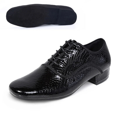 Ολοκαίνουργια λάτιν παπούτσια χορού ανδρικά μοντέρνα παπούτσια χορού Tango Man Μαύρο χρώμα Παπούτσια δασκάλου Salsa Practice