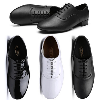 Popust Novo!! Visokokvalitetne bijele crne muške cipele za dvoranski ples / cipele za salsa tango / cipele za latino muške plesove