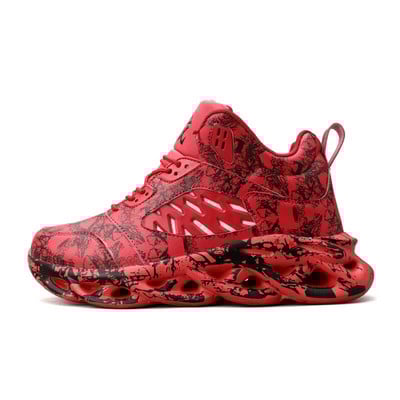 Pánske tenisky s vysokým pásom, jeseň/zima, pouličná móda, bežecké topánky s graffiti zvrškom, pohodlná ľahká pánska obuv