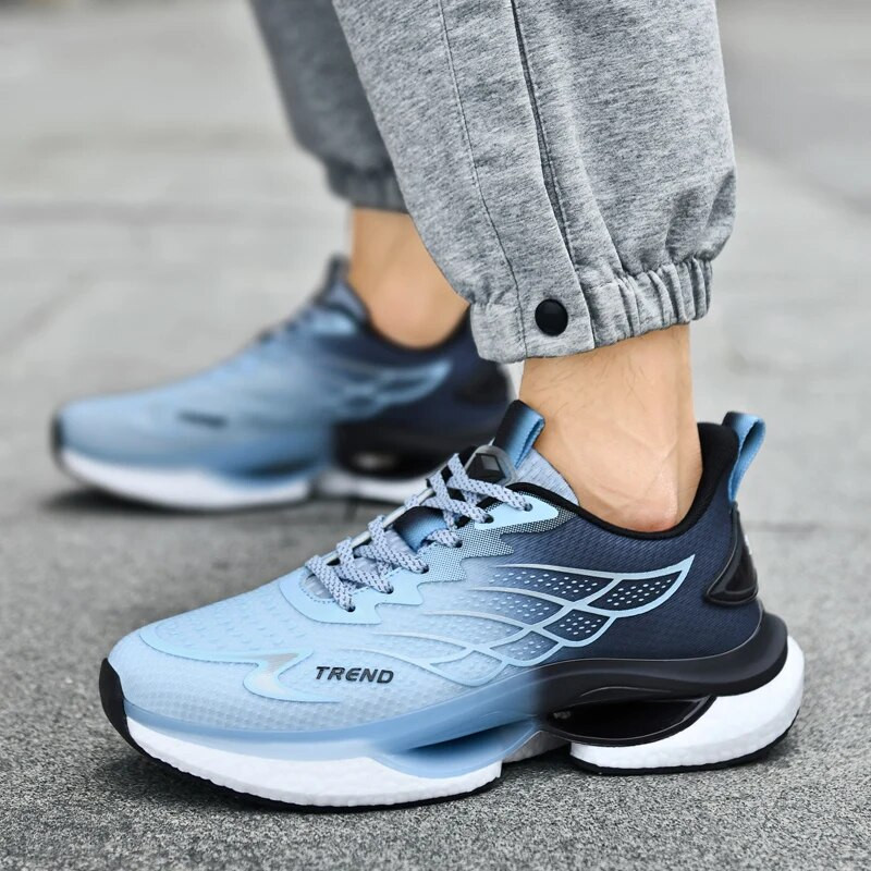 Peegeldavad Unisex jooksujalatsid ülikerged trendikad meeste tossud hingavad õues sörkivad naiste kingad libisemisvastased spordijalatsid