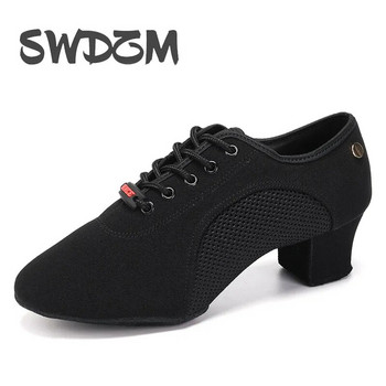 Дамски обувки за танци Дамски латино обувки Мъжки дамски обувки за бални танци Черни Червени Маратонки за модерни танго танци