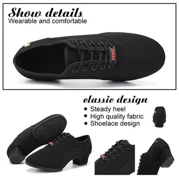 Дамски обувки за танци Дамски латино обувки Мъжки дамски обувки за бални танци Черни Червени Маратонки за модерни танго танци