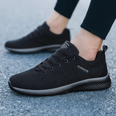 Meeste vabaaja jooksujalatsid Kerged lakk-up meeste võrkjalatsid Mugavad hingavad tossud mehele Tenis Masculino