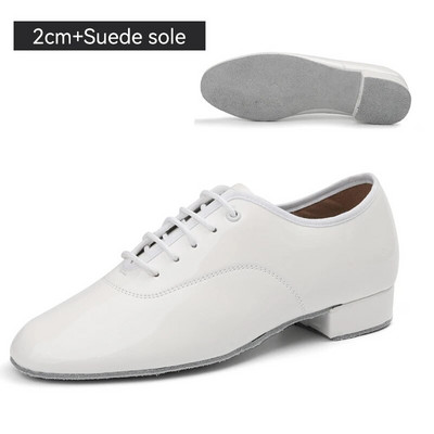 DKZSYIM New Arrival Ballroom MEESTE tantsukingad 2cm madala kontsaga poissmeeste ladina tango tantsukingad Meeste mustad ja valged tantsukingad