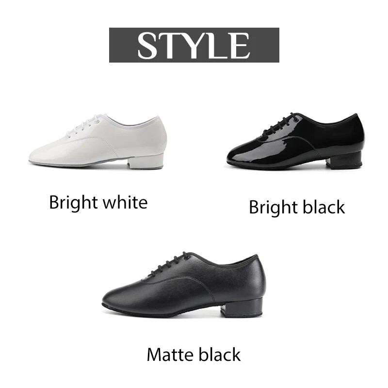 DKZSYIM New Arrival Ballroom Ανδρικά παπούτσια χορού 2 εκατοστών χαμηλού τακουνιού για αγόρι ανδρικά Latin tango παπούτσια χορού Ανδρικά ασπρόμαυρα παπούτσια χορού