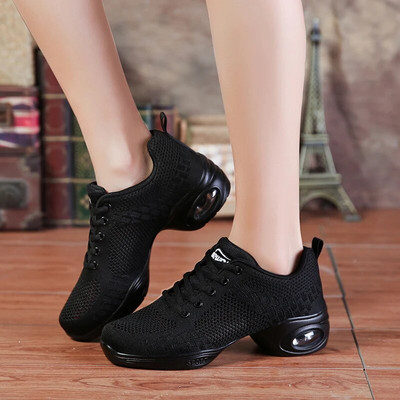Adidași Pantofi de dans pentru femei, plasă țesută zburătoare, comozi, moderni, pantofi de dans pentru fete, femei, pantofi sport în aer liber