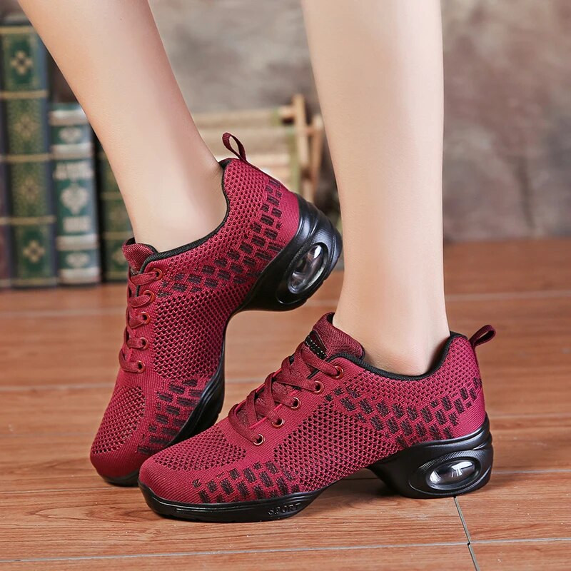 Tossud Tantsukingad naistele Lendavad kootud võrgust Mugavad Moodsad Jazz-tantsukingad Tüdrukutele Naiste Õuespordijalatsid