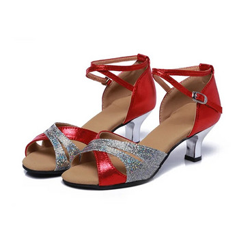 Нови много стилни обувки за латино танци Дамски момичета Бални обувки на открито Танго Салса Танцови обувки за дамско парти Сандали на висок ток