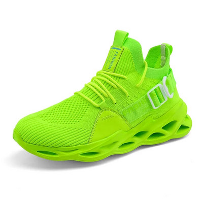 Pantofi sport cu plasă verde ieftini, pantofi sport pentru alergare, respirabili, pantofi sport pentru bărbați, moale, atletici, unisex, sală, bărbați, mărimea 46
