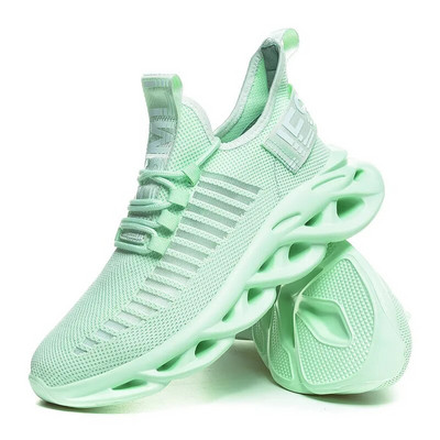 Pantofi sport cu plasă verde ieftini, pantofi sport pentru alergare, respirabili, pantofi sport pentru bărbați, moale, atletici, unisex, sală, bărbați, mărimea 46
