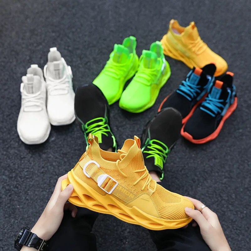 Odavad rohelised võrgust tossud meeste hingavad jooksuspordijalatsid Kerged pehmed sportlikud meeste tossud Unisex jõusaali meeste kingad, suurus 46