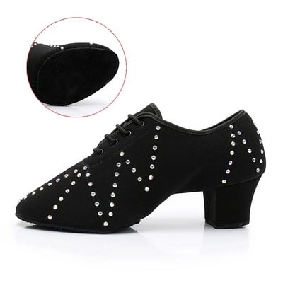 HROYL Ladina tantsujalatsid Unisex meestele, naistele, tüdrukutele, tantsusaalile, moodsa tango jazzi harjutuste jalatsid kivikiviga