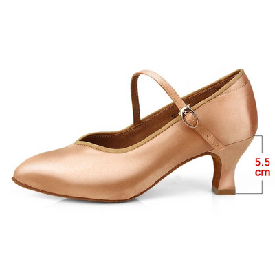 HROYL μοντέρνα λάτιν παπούτσια χορού για κορίτσια Γυναικεία γυναικεία παπούτσια χορού τανγκό χορού με κλειστή μαλακή σόλα σουέτ, μεταξωτό σατέν