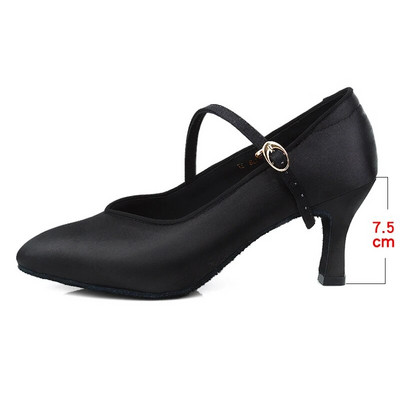 HROYL μοντέρνα λάτιν παπούτσια χορού για κορίτσια Γυναικεία γυναικεία παπούτσια χορού τανγκό χορού με κλειστή μαλακή σόλα σουέτ, μεταξωτό σατέν