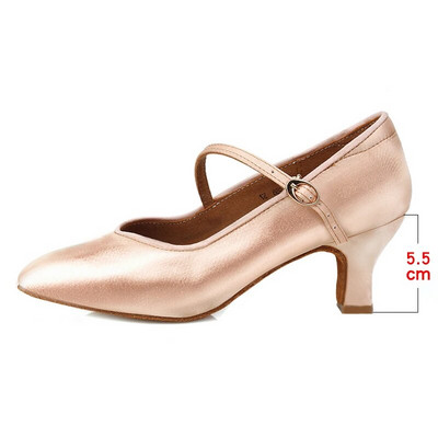 HROYL μοντέρνα λάτιν παπούτσια χορού για κορίτσια Γυναικεία γυναικεία παπούτσια χορού τανγκό χορού με κλειστή μαλακή σόλα σουέτ, μεταξωτό σατέν