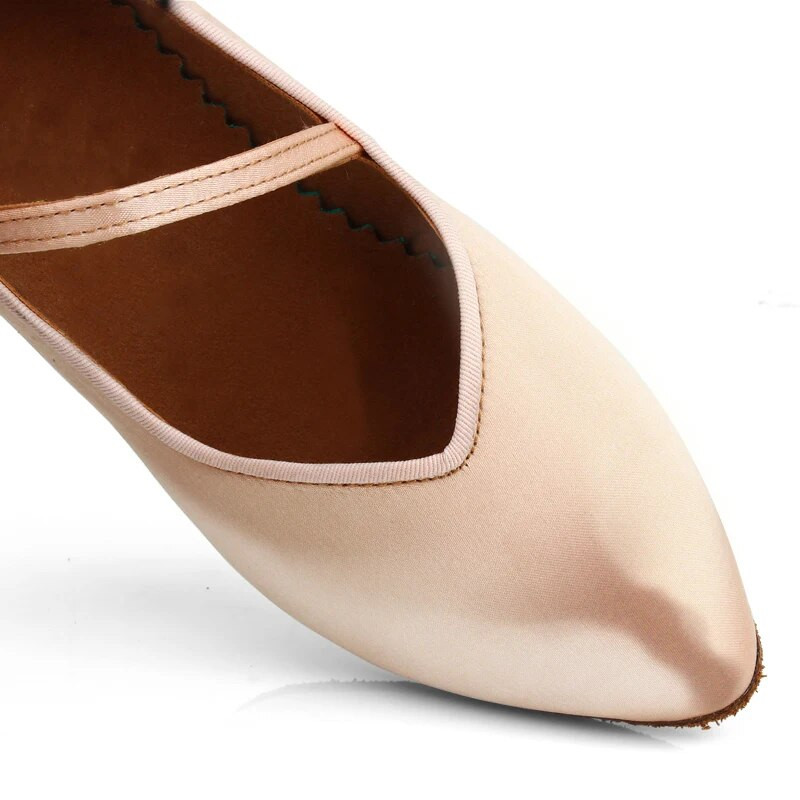 HROYL μοντέρνα λάτιν παπούτσια χορού για κορίτσια Γυναικεία γυναικεία παπούτσια χορού τανγκό χορού με κλειστή μαλακή σόλα σουέτ, μεταξωτό σατέν