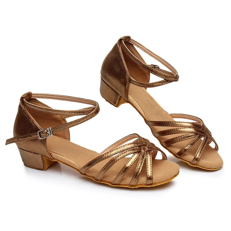 Παιδικά λάτιν χορευτικά παπούτσια χορού για κορίτσια Tango&Salsa Μοντέρνα παπούτσια με χαμηλό τακούνι Γυναικεία/παιδικά παπούτσια για εσωτερικούς χώρους επαγγελματικά