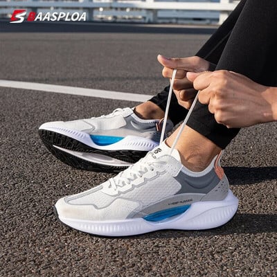 Baasploa мъжки маратонки леки удобни спортни обувки нови мрежести дишащи ежедневни маратонки мъжки неплъзгащи се безплатна доставка