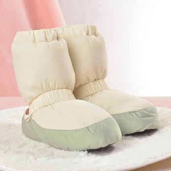 2024 Elasta Bootie Ballet Warm Up για Γυναικεία Παπούτσια προπόνησης χορού Χειμερινά Thermal Down Boot για γυναικεία πάνινα παπούτσια χορού Προθέρμανση