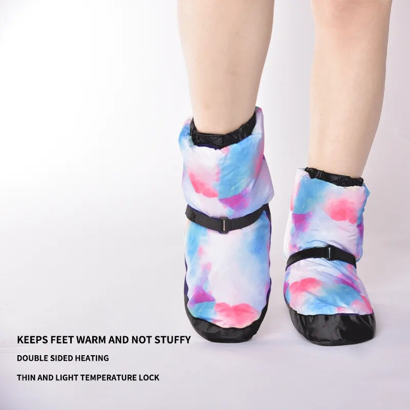2024 Elasta Bootie Baletné zahrievacie topánky pre ženy Tanečné tréningové topánky Zimné termálne páperové topánky pre ženy Tanečné tenisky Zahrievacie topánky