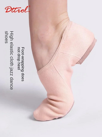 Stretch Canvas Slip On Jazz Ballet Dance Παπούτσια Γυναικεία Ανδρικά παπούτσια γυμναστικής Απαλό παπούτσι προπόνησης γιόγκα Αθλητικά αθλητικά παπούτσια ροζ 44